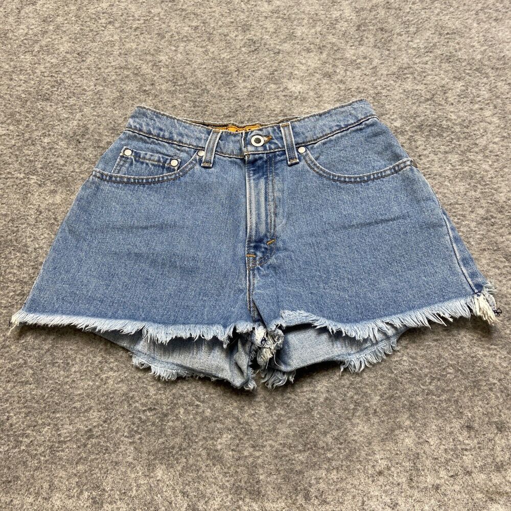 Vintage Levi's SilverTab 630 Lean Cut Off Jean Shorts Womens Size 5/6 Light Blue
